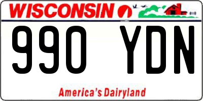 WI license plate 990YDN