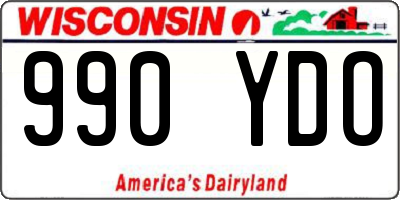 WI license plate 990YDO