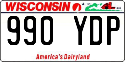 WI license plate 990YDP
