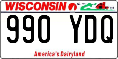 WI license plate 990YDQ