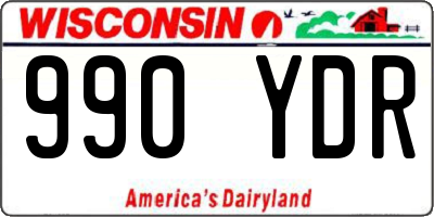 WI license plate 990YDR