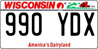 WI license plate 990YDX