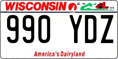 WI license plate 990YDZ