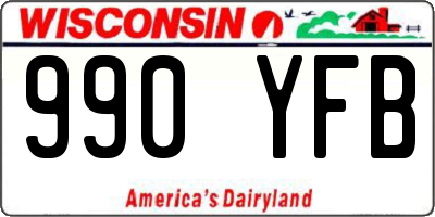 WI license plate 990YFB