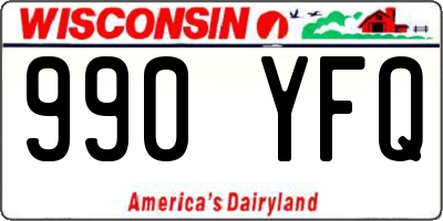 WI license plate 990YFQ