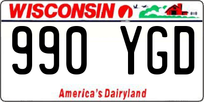 WI license plate 990YGD