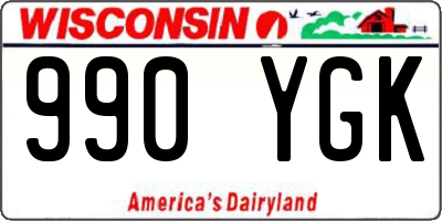 WI license plate 990YGK