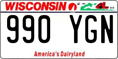WI license plate 990YGN