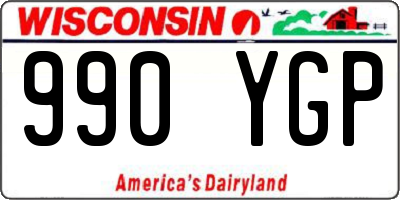 WI license plate 990YGP