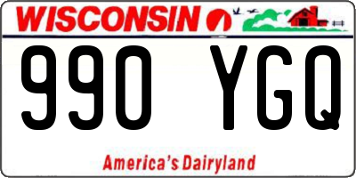 WI license plate 990YGQ