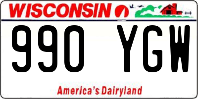 WI license plate 990YGW