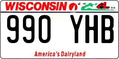 WI license plate 990YHB