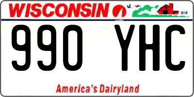 WI license plate 990YHC