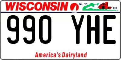 WI license plate 990YHE