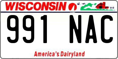 WI license plate 991NAC