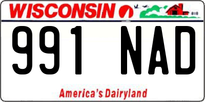 WI license plate 991NAD