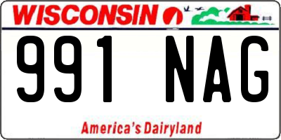 WI license plate 991NAG