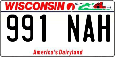 WI license plate 991NAH