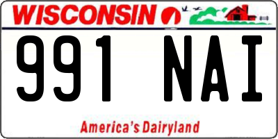 WI license plate 991NAI