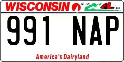 WI license plate 991NAP