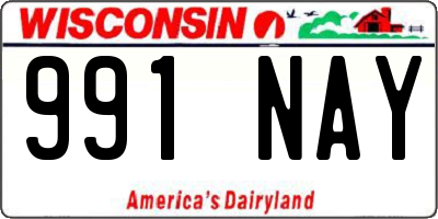 WI license plate 991NAY