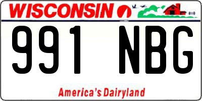 WI license plate 991NBG