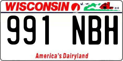 WI license plate 991NBH