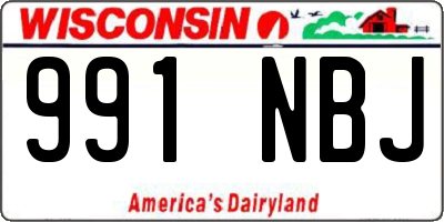 WI license plate 991NBJ