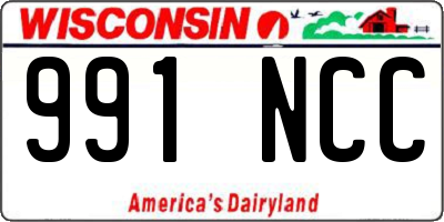 WI license plate 991NCC