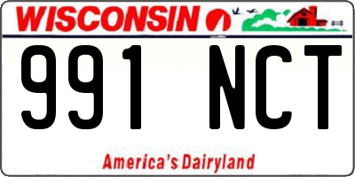 WI license plate 991NCT