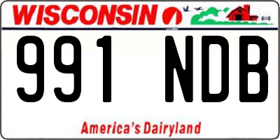 WI license plate 991NDB