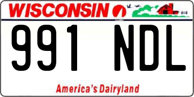 WI license plate 991NDL