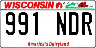 WI license plate 991NDR
