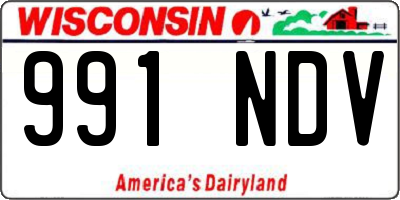 WI license plate 991NDV