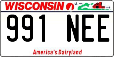 WI license plate 991NEE