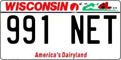 WI license plate 991NET