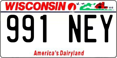 WI license plate 991NEY