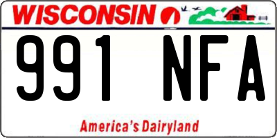 WI license plate 991NFA