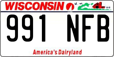 WI license plate 991NFB