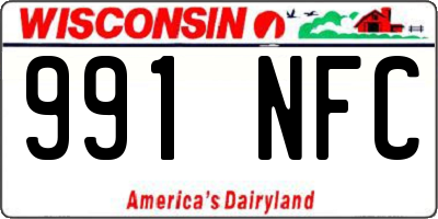 WI license plate 991NFC