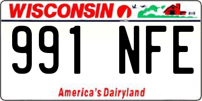 WI license plate 991NFE