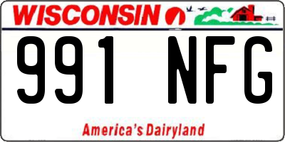 WI license plate 991NFG