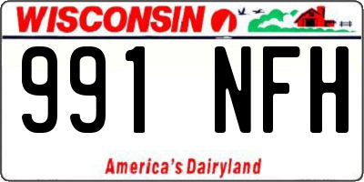 WI license plate 991NFH