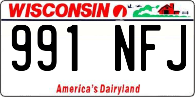 WI license plate 991NFJ