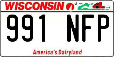 WI license plate 991NFP