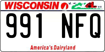 WI license plate 991NFQ