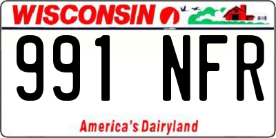 WI license plate 991NFR