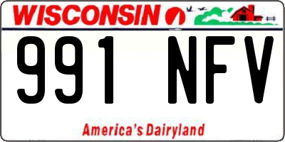 WI license plate 991NFV
