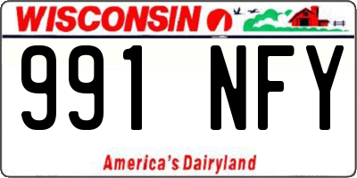 WI license plate 991NFY