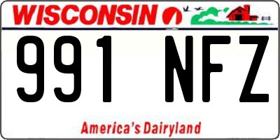 WI license plate 991NFZ